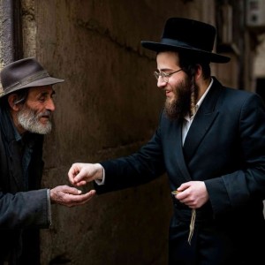 שיעור צדקה לעני המחזר על הפתחים