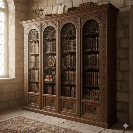  ספרים בארון קודש ותחפושת בקיטל