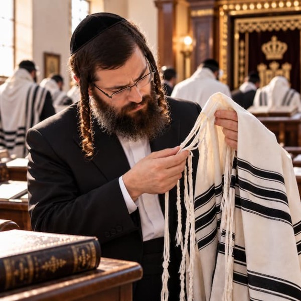  חיוב בדיקת הציצית לפני הברכה