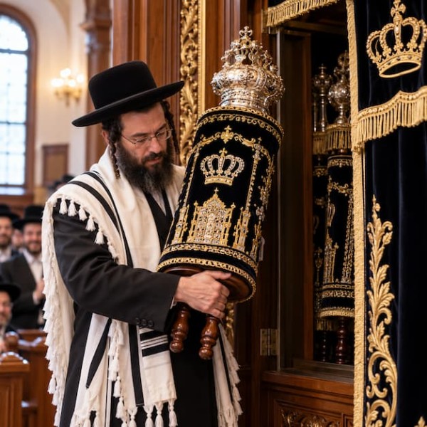  הוצאת והכנסת ספר תורה על ידי כהנים ולויים