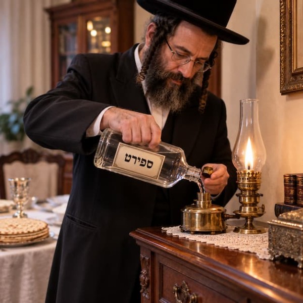  שימוש בספירט להדלקה בפסח