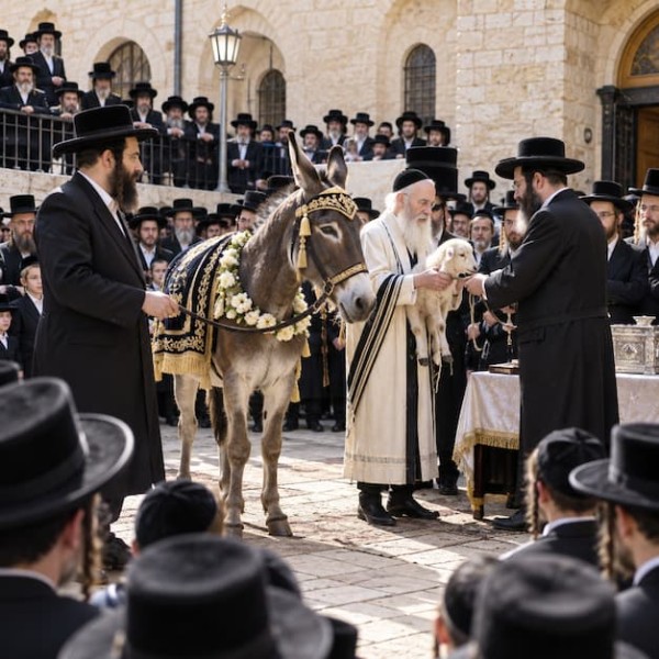  קיום מצות פדיון פטר חמור ברוב עם